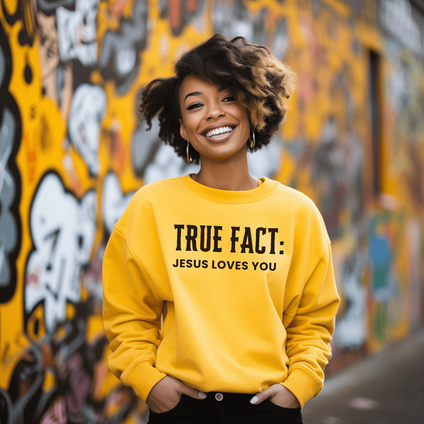 New True Fact Sweatshirt - Faith Girl Co.
