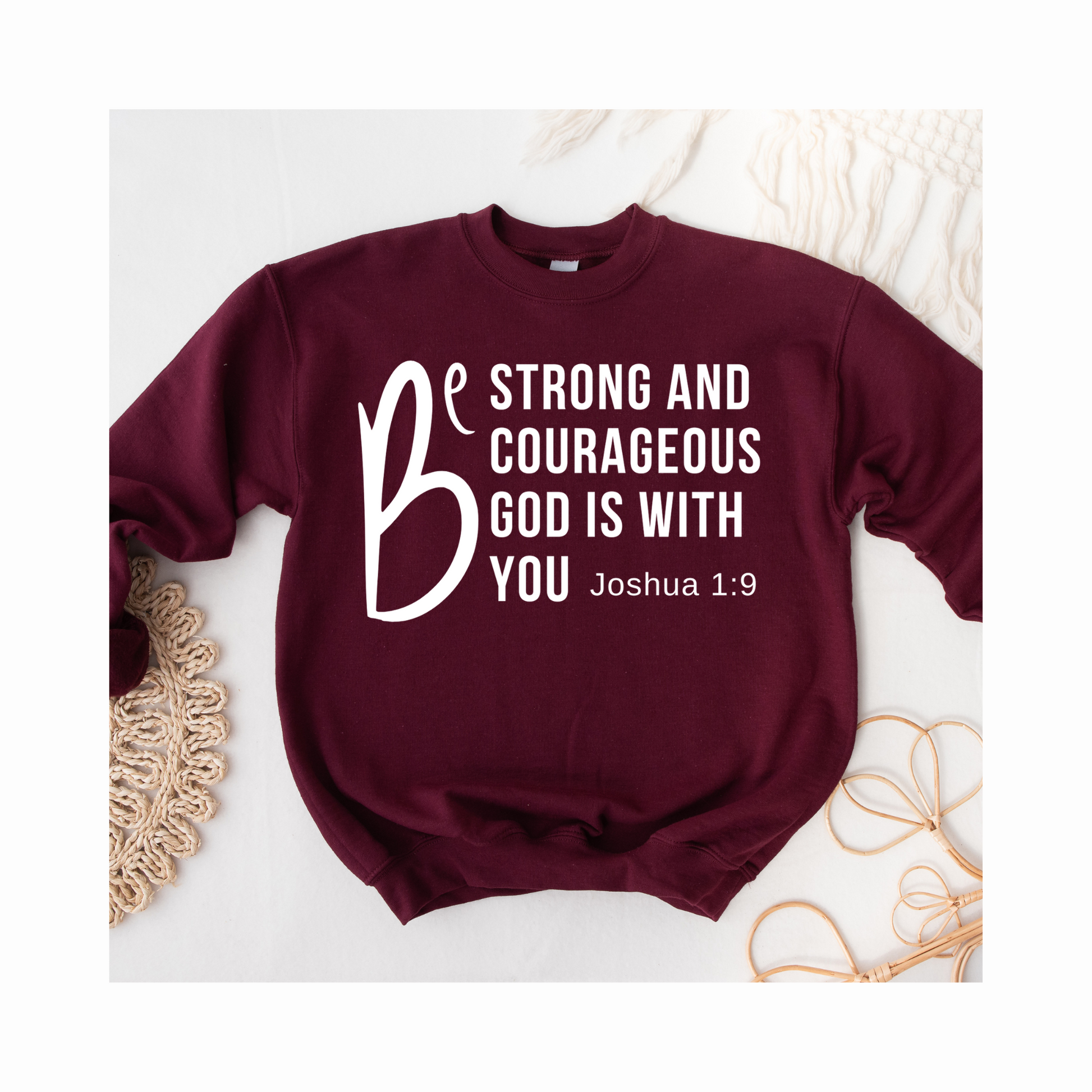 New Be Strong Crewneck Faith Culture Co.